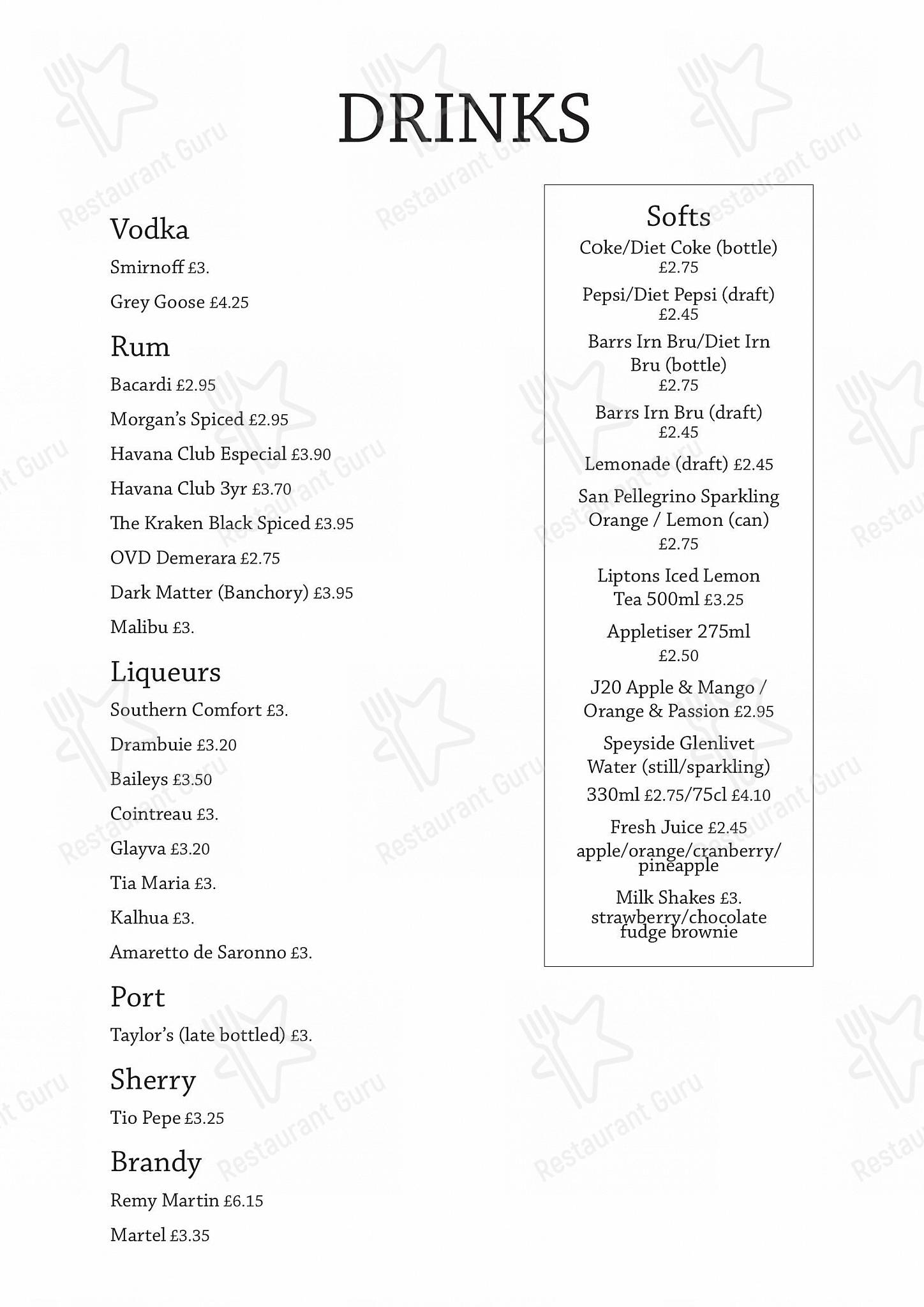Menu at The Riverside Pub, Kitchen & Coffee House, Dunblane