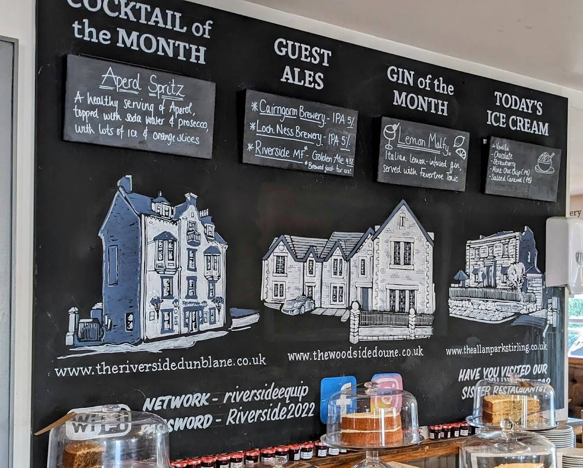 Menu at The Riverside Pub, Kitchen & Coffee House, Dunblane