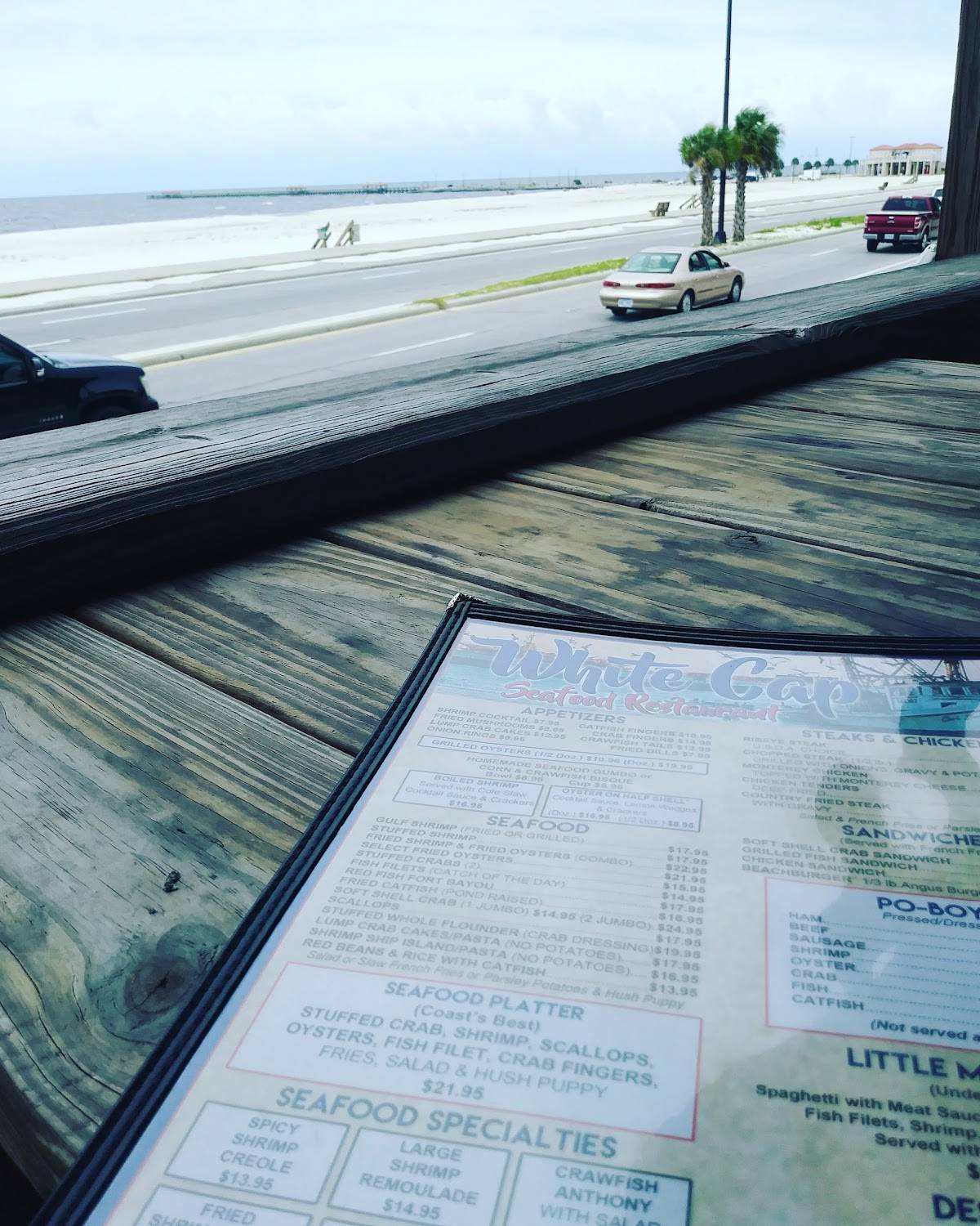Menu at White Cap Restaurant, Gulfport, 560 Beach Dr