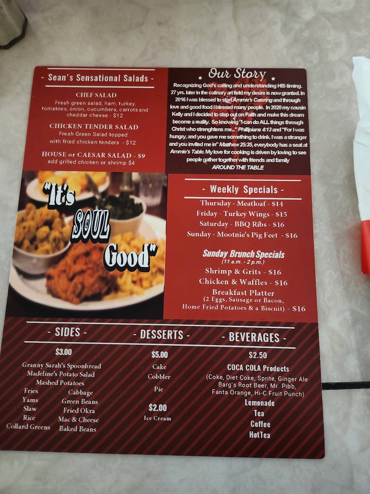 Menu at Around The Table restaurant, Ashland
