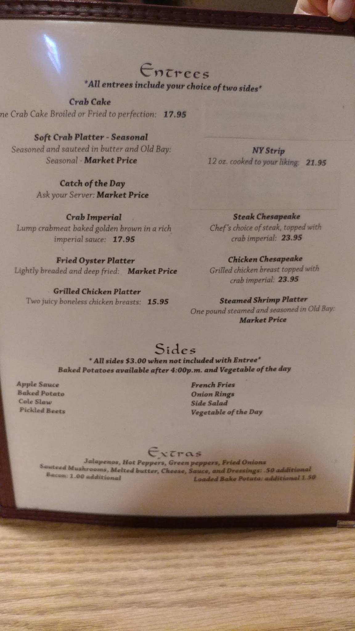 Menu At Cohee's 404 Restaurant, Denton