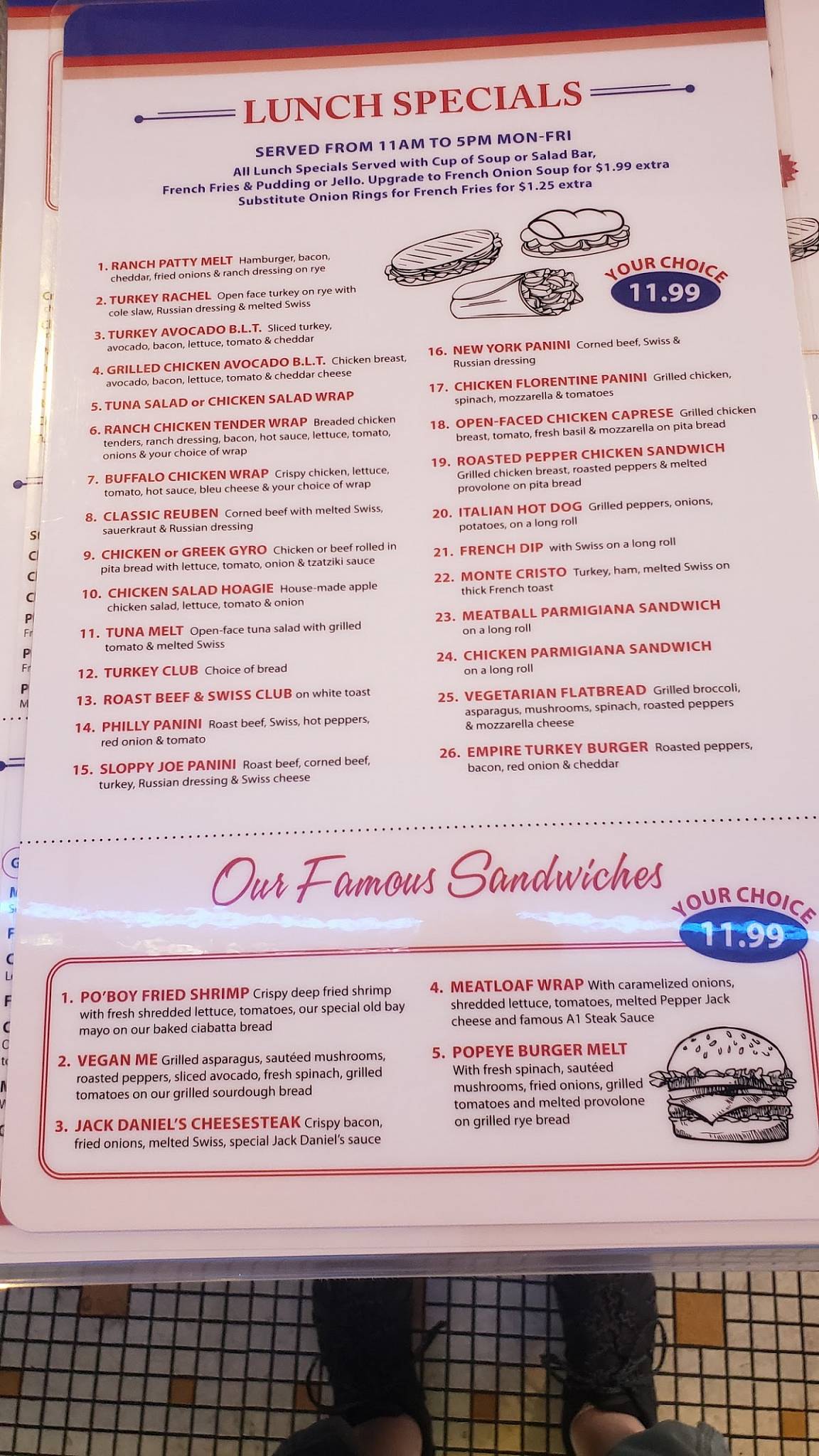 Menu at EMPIRE DINER AND RESTAURANT, Brooklawn
