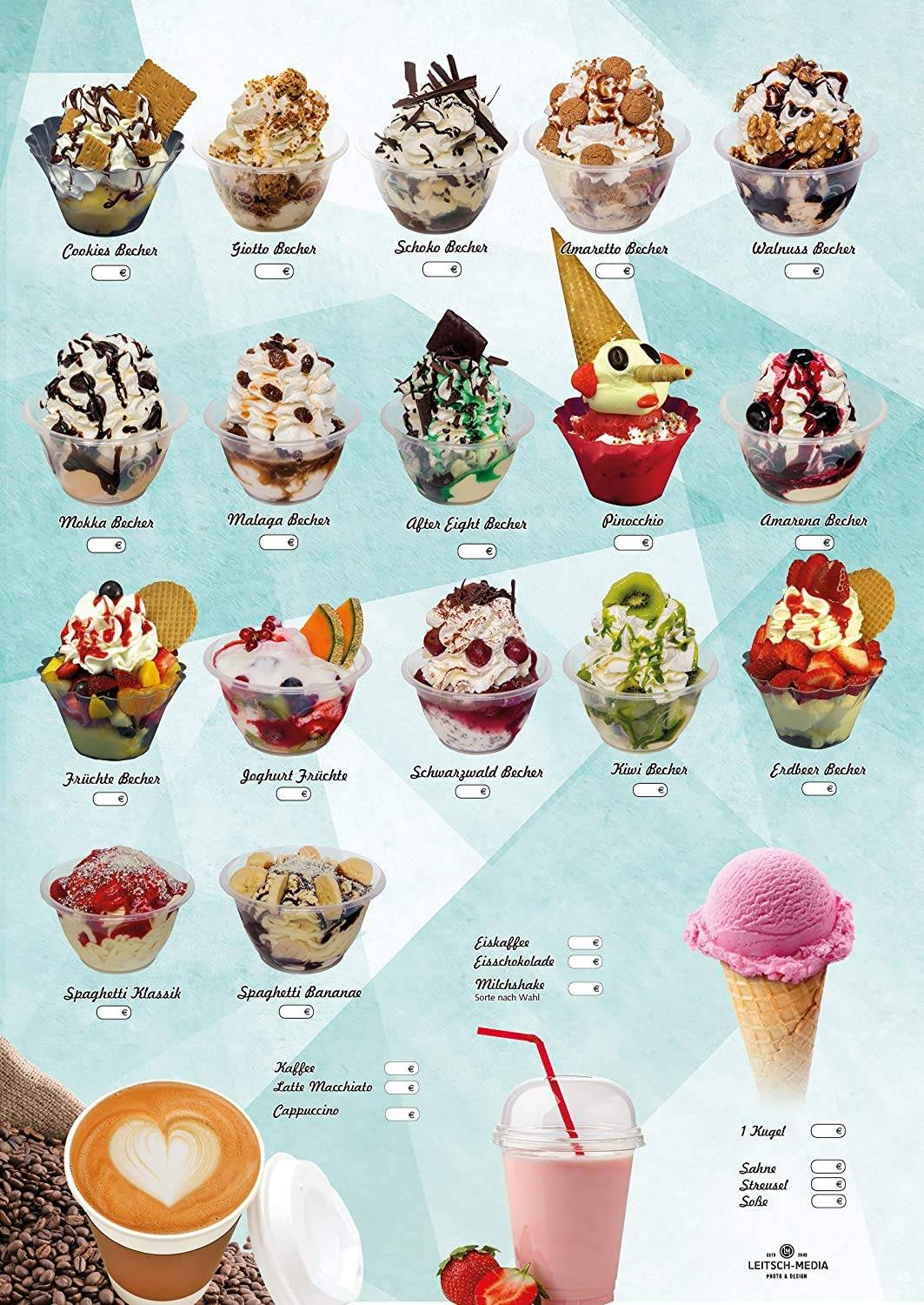 Eiscafe Venezia Markrohlitz Speisekarte