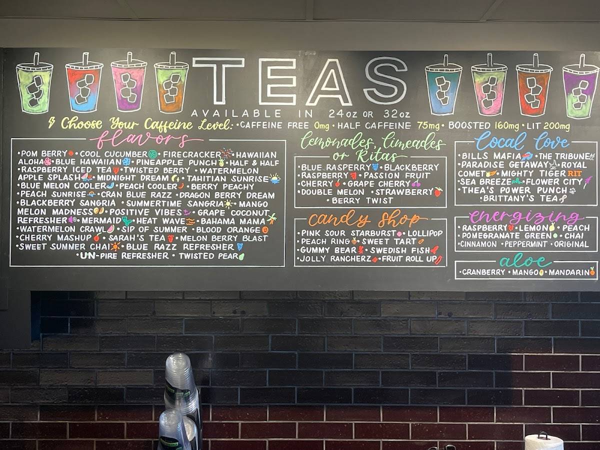 Menu at Energized Nutrition cafe, Rochester