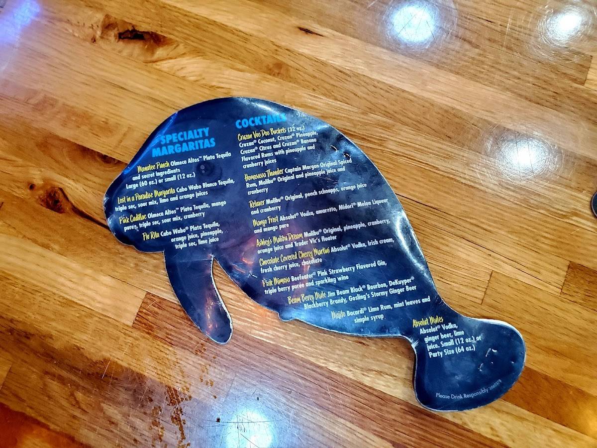 Menu at Marguerita Grill pub & bar, Homosassa, W Halls River Rd