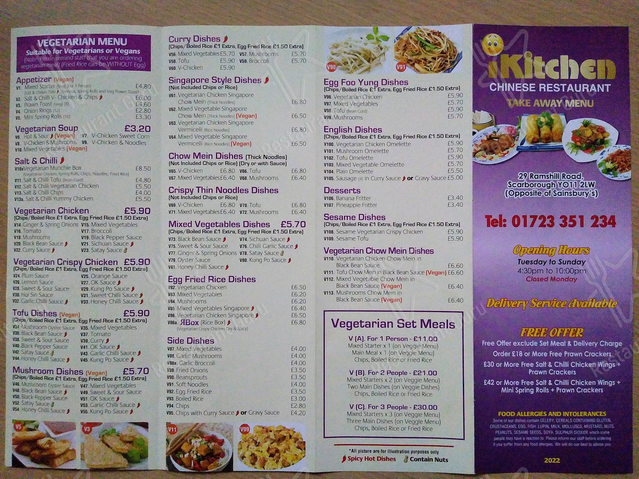 Menu at Ikitchen Chinese restaurant, Scarborough