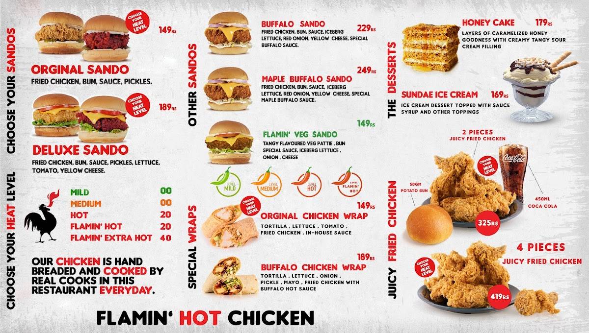 Menu at Flamin' Hot Chicken - Edappally, Ernakulam