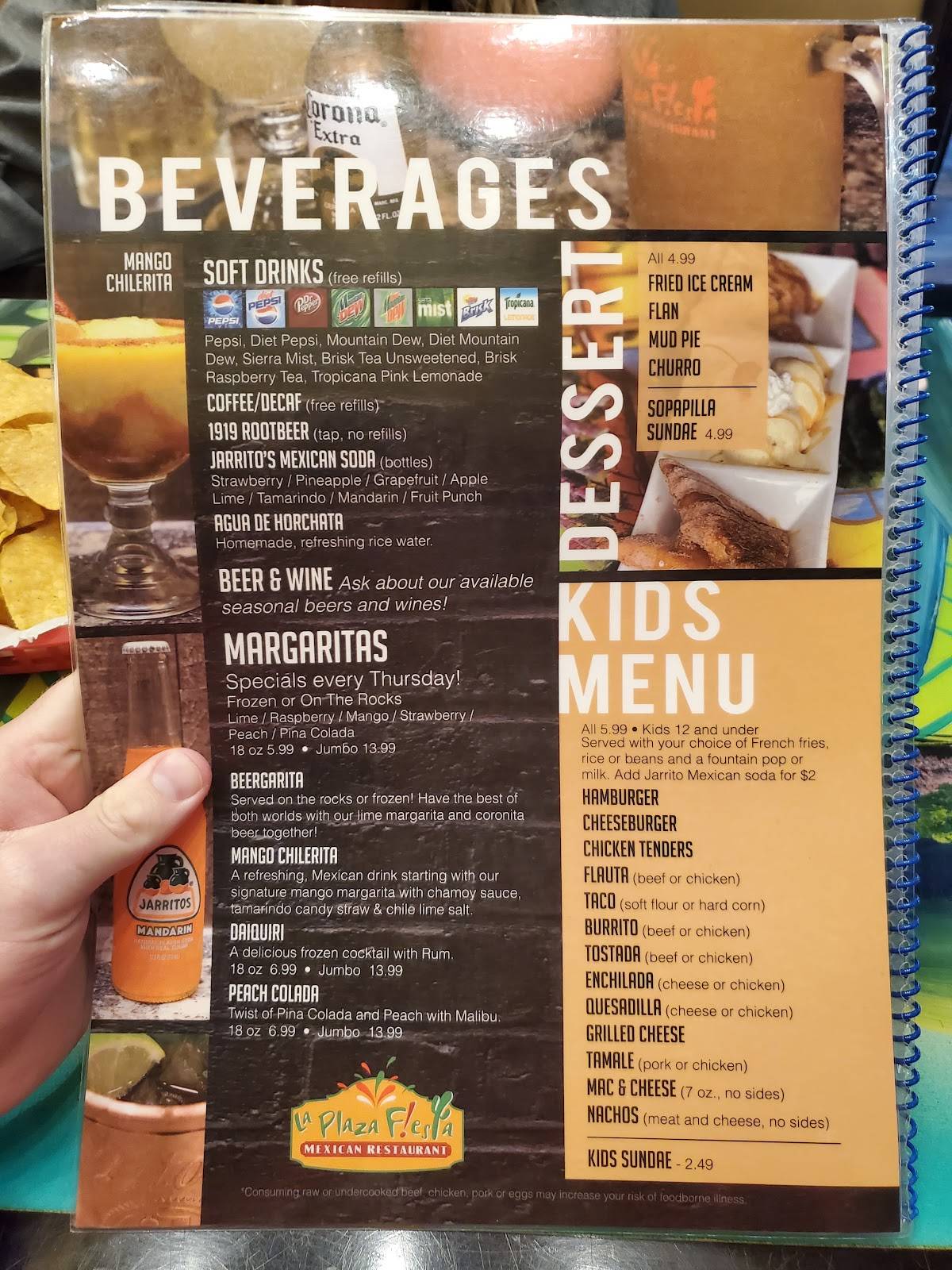 Menu at La Plaza F!esta restaurant, Madelia