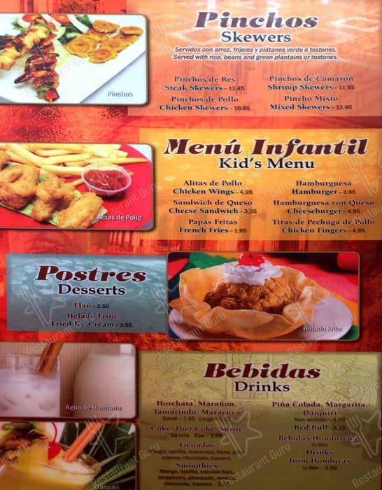 Lempira Restaurant - Eastway Dr. меню