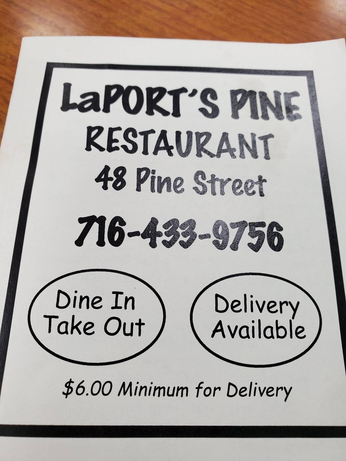 Menu at La Port's Pine Restaurant, Lockport