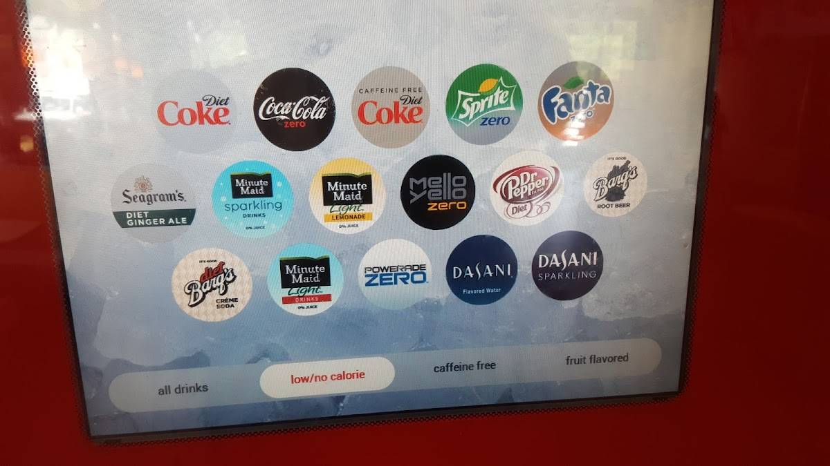 Menu at McDonald's fast food, Angels Camp