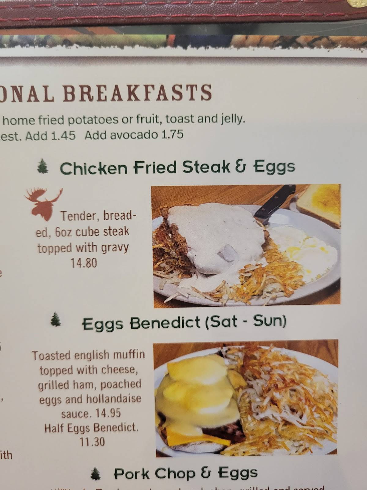 Menu at Minnie's Montana Cafe, Thompson Falls
