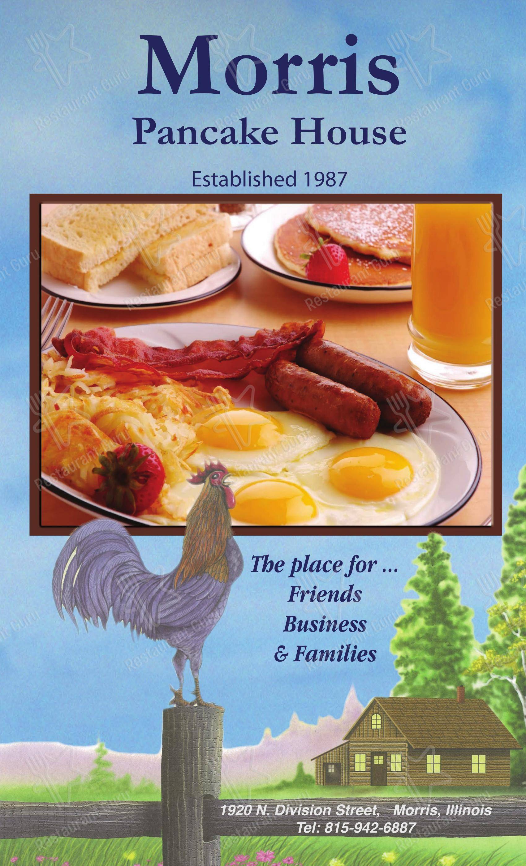 Menu at Morris Diner & Pancake House restaurant, Morris