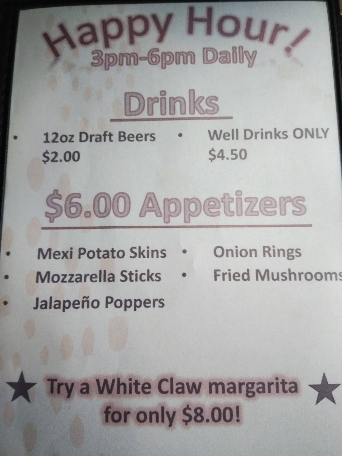 Menu at Bob's Cafe, Moses Lake