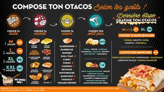 Speisekarte von O'Tacos Rocourt, Luttich