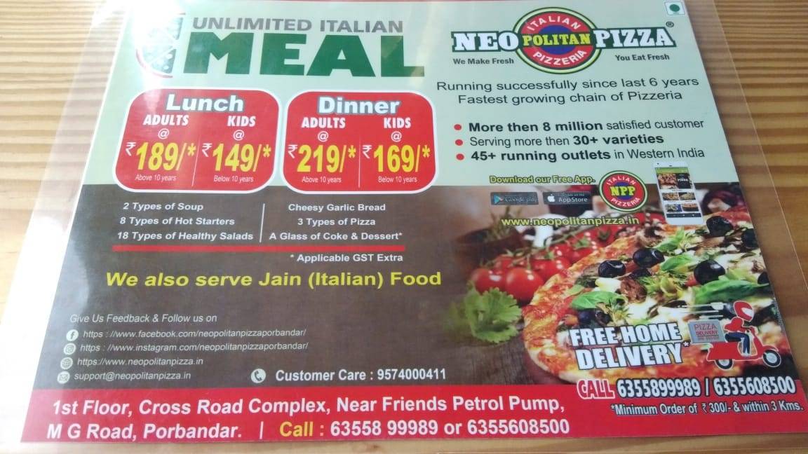 Menu at Pizza Peel, Porbandar, 1st Floor