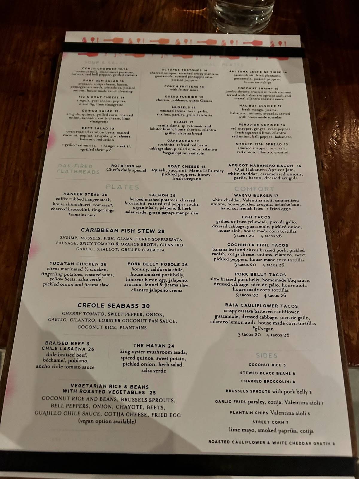 Menu at Rumfish y Vino pub & bar, Ventura