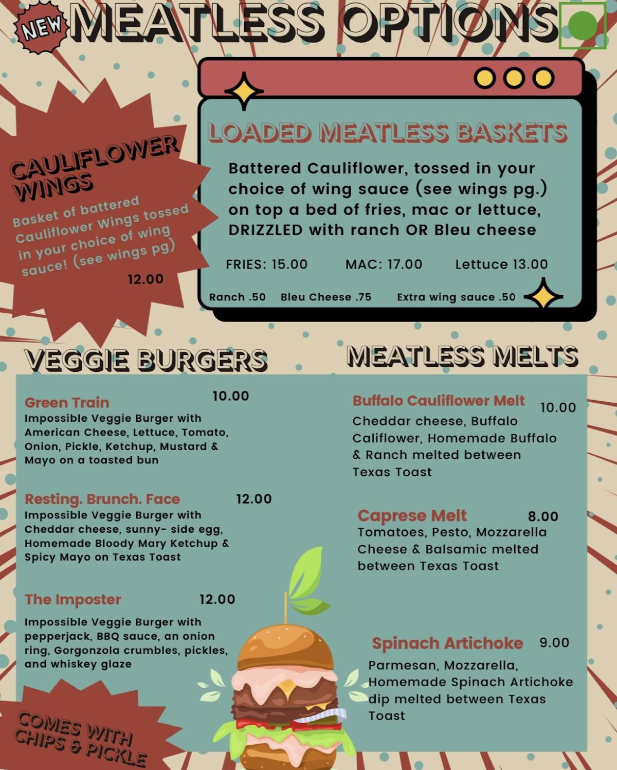 Menu at Whistle Stop Bar and Grill, Buckhannon