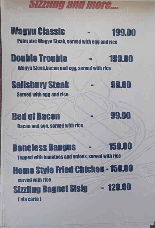 Menu at Z Compound Food Park restaurant, Quezon City