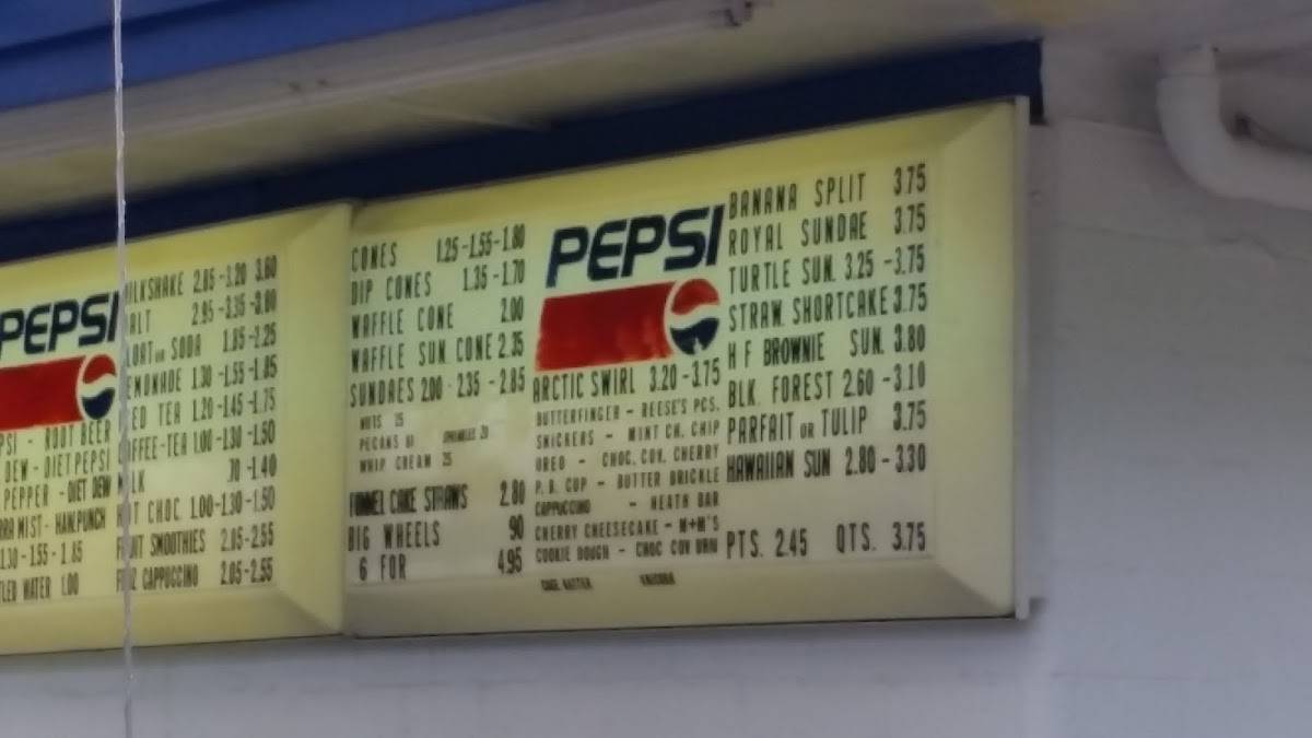 Menu at Dairy Land restaurant, Mansfield, 800 Springmill St