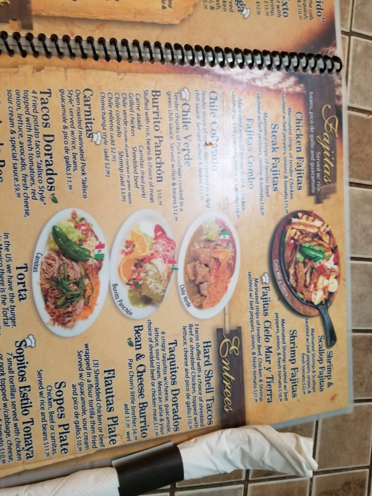 Menu at Fonda Don Chon restaurant, Rancho Cucamonga