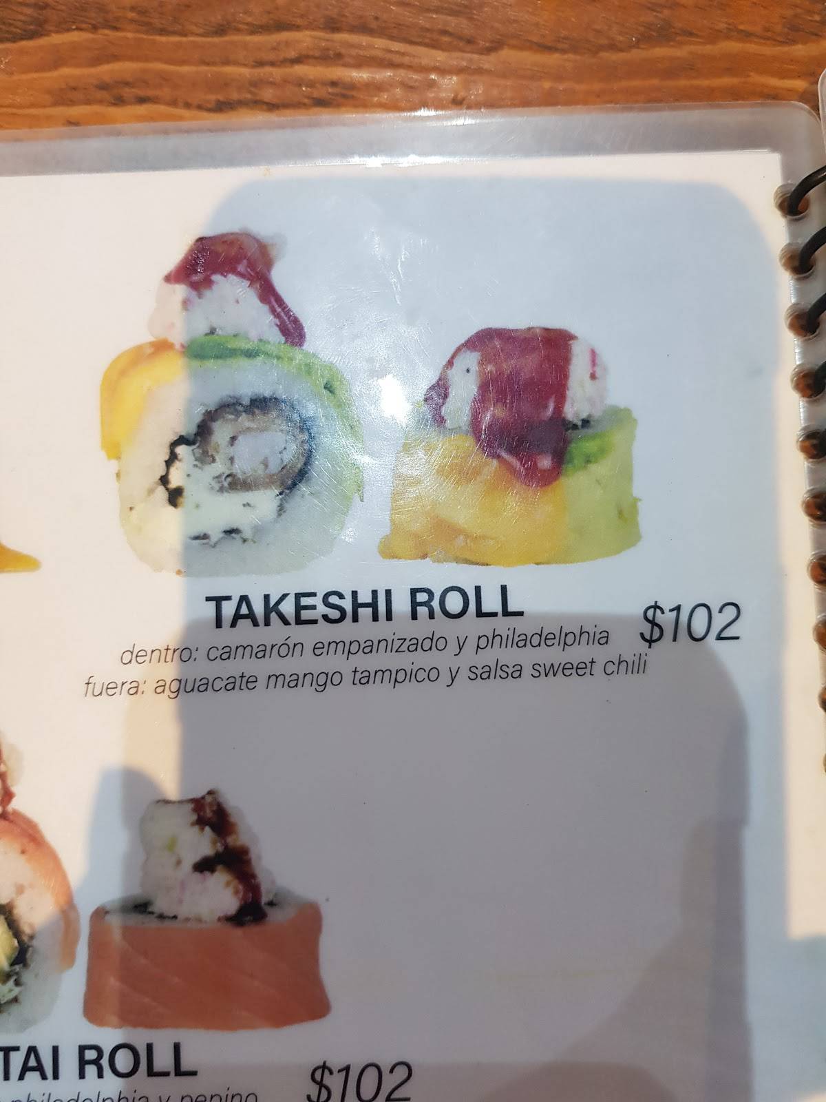 Carta del restaurante Inari, San Luis Potosi, Plaza Tangamanga