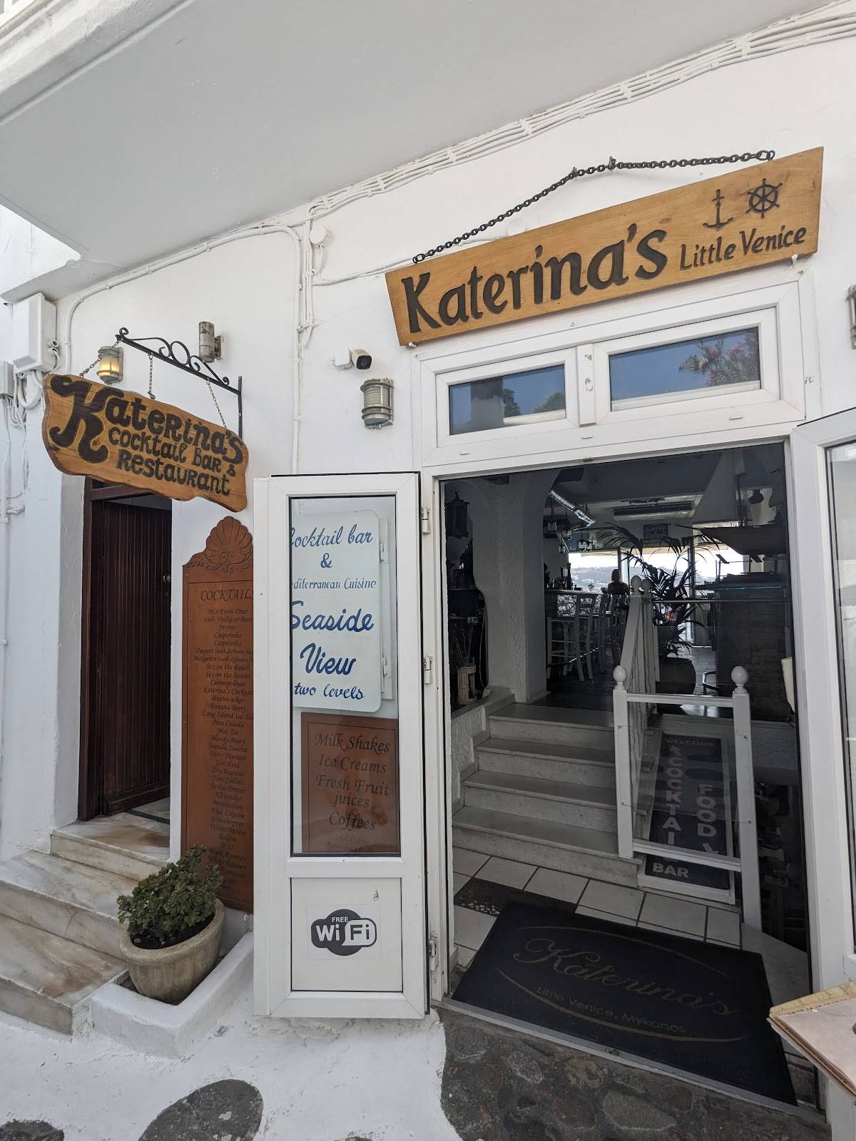 Menu at Katerina's Restaurant & Cocktail Bar, Mikonos