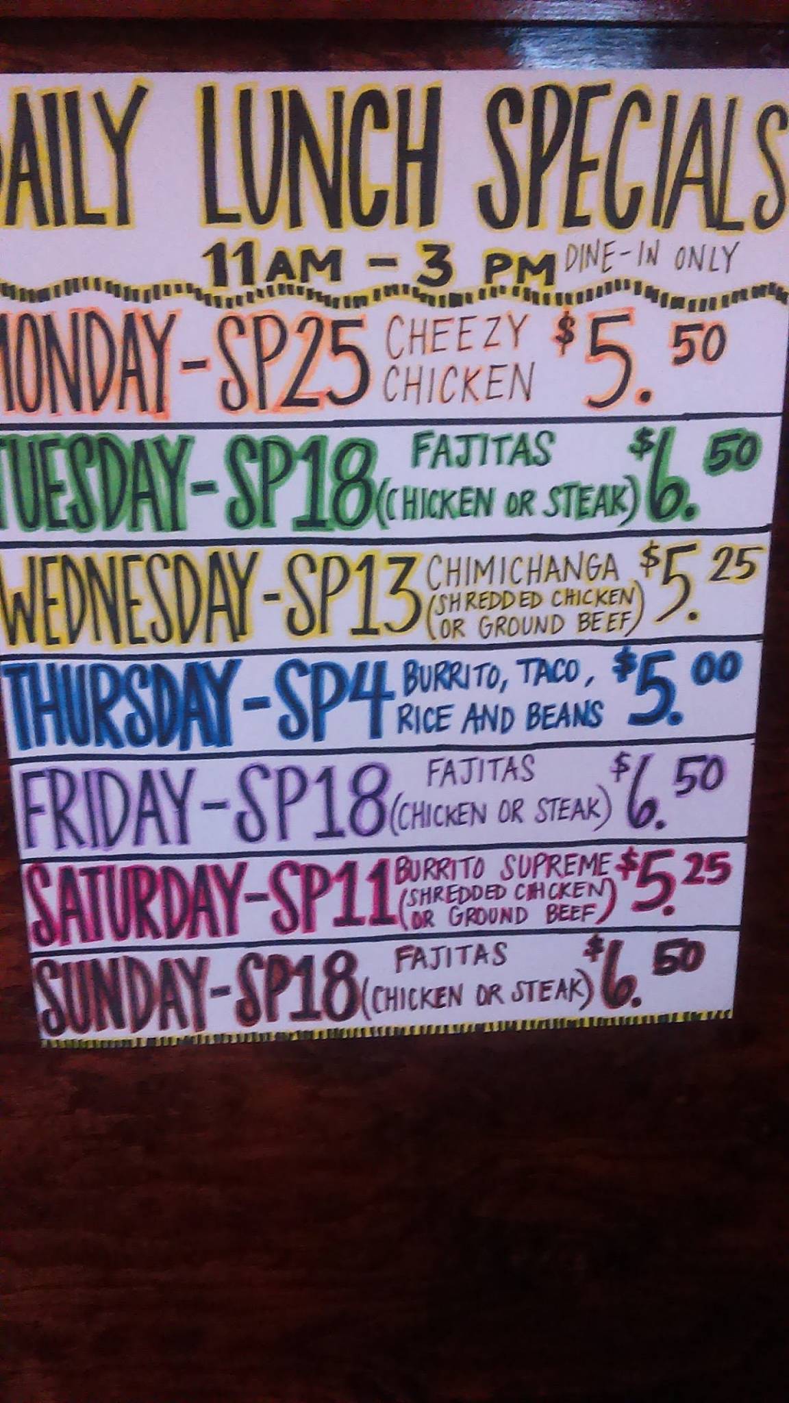 Menu at Margarita House LaVergne restaurant, La Vergne, 580 Waldron Rd