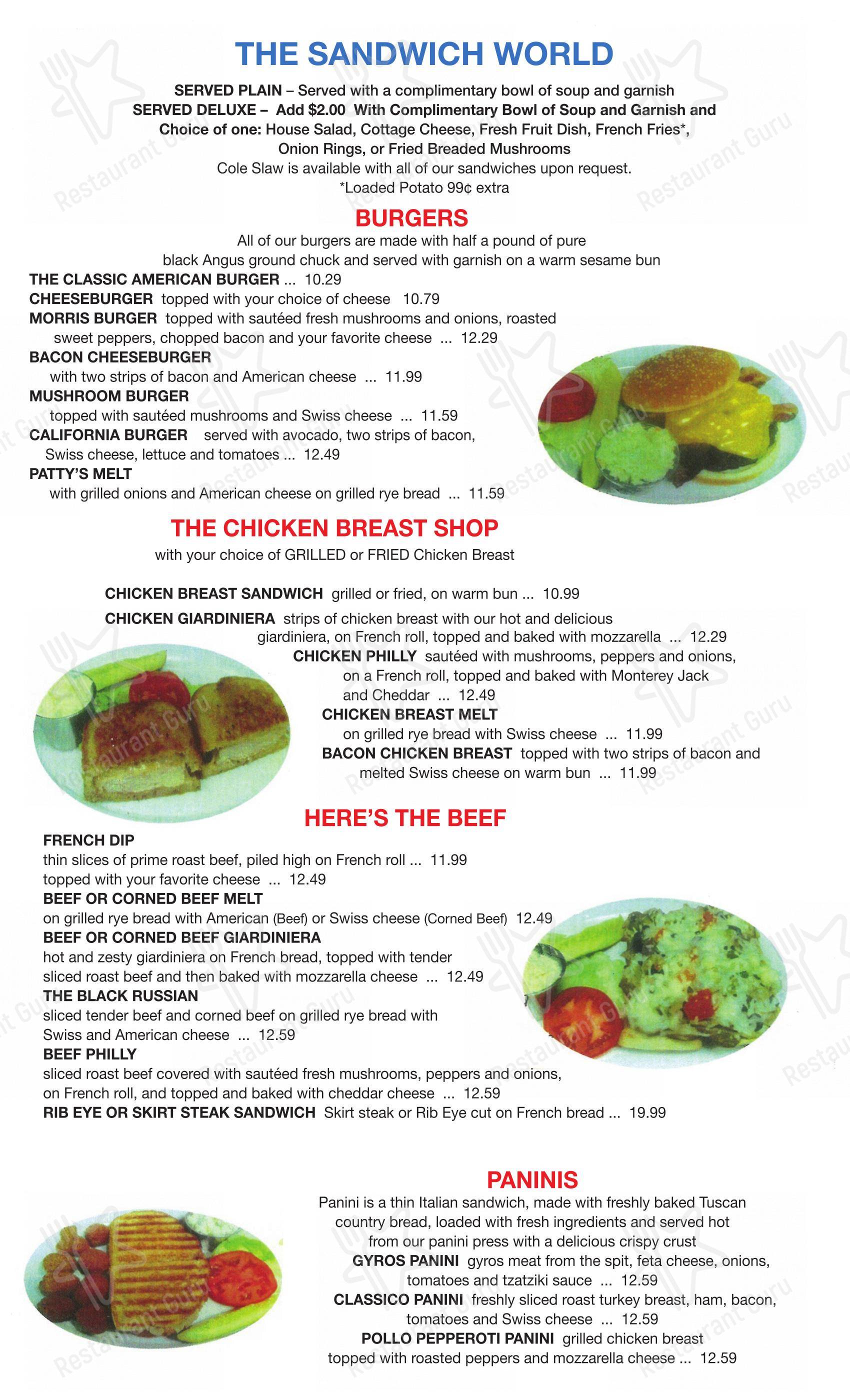 Menu at Morris Diner & Pancake House restaurant, Morris