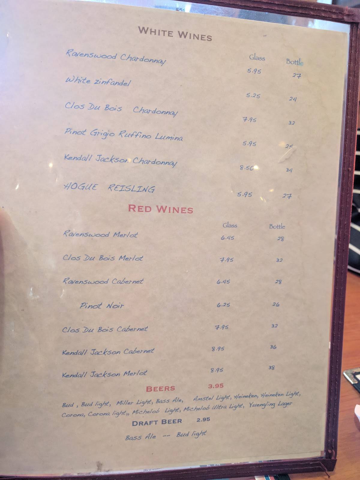 Menu at Sandy Springs Diner restaurant, Sandy Springs, Roswell Rd