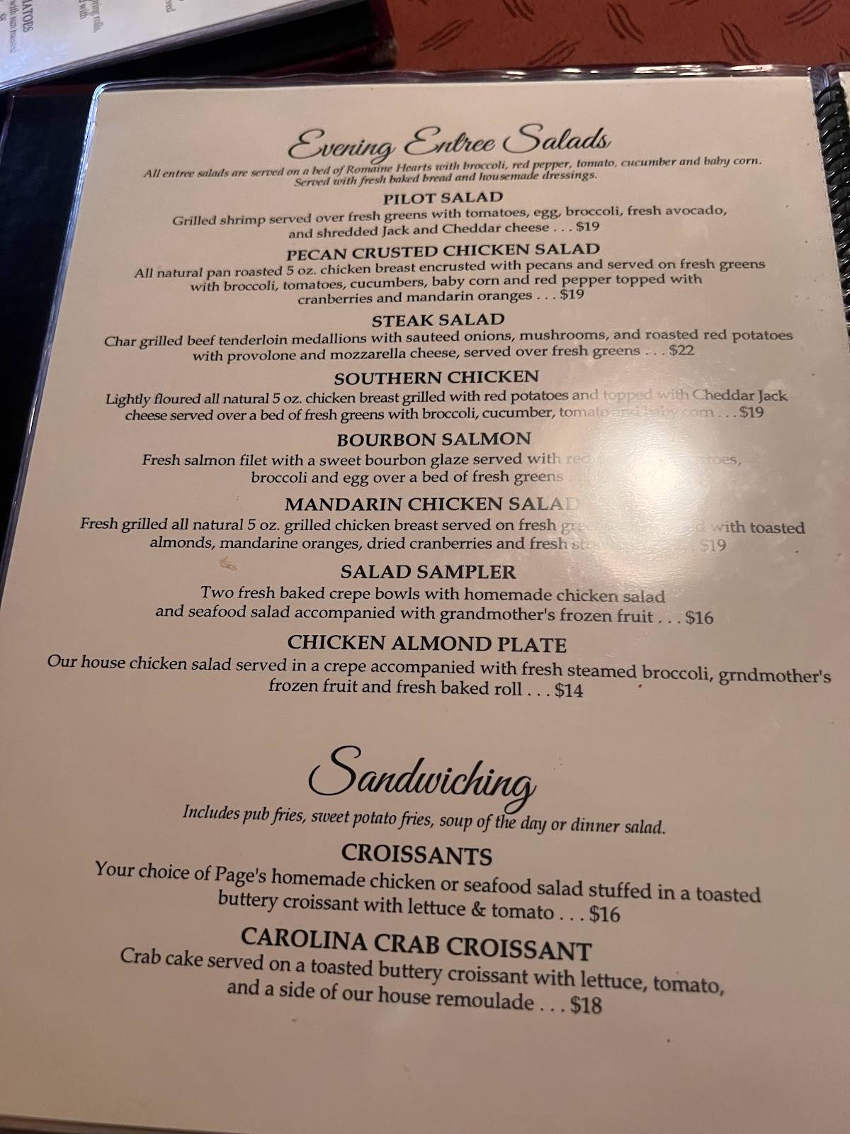 Menu at Food & Friends steakhouse, Lewisburg, 878 Washington St