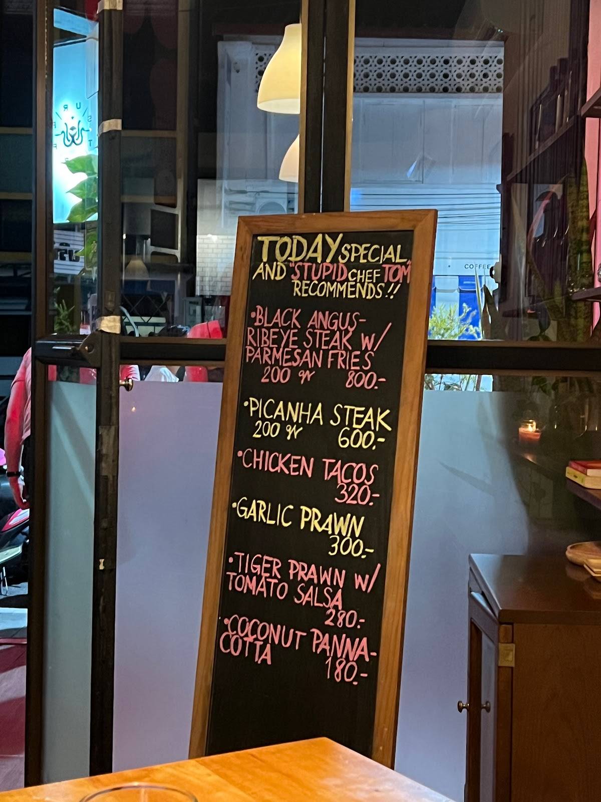 Menu at Surf & Turf by Soul Kitchen restaurant, Phuket