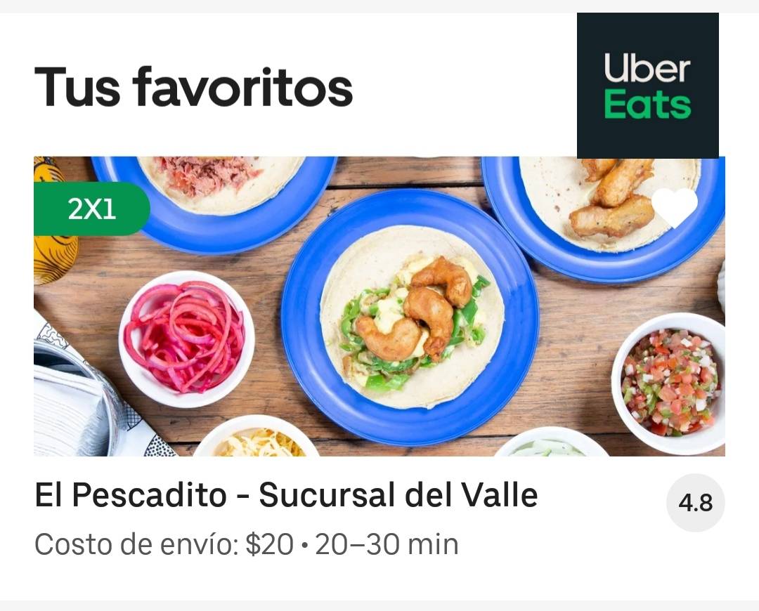 Carta del restaurante Tacos El Pescadito Sucursal Valle, Culiacán Rosales, Calz. Aeropuerto
