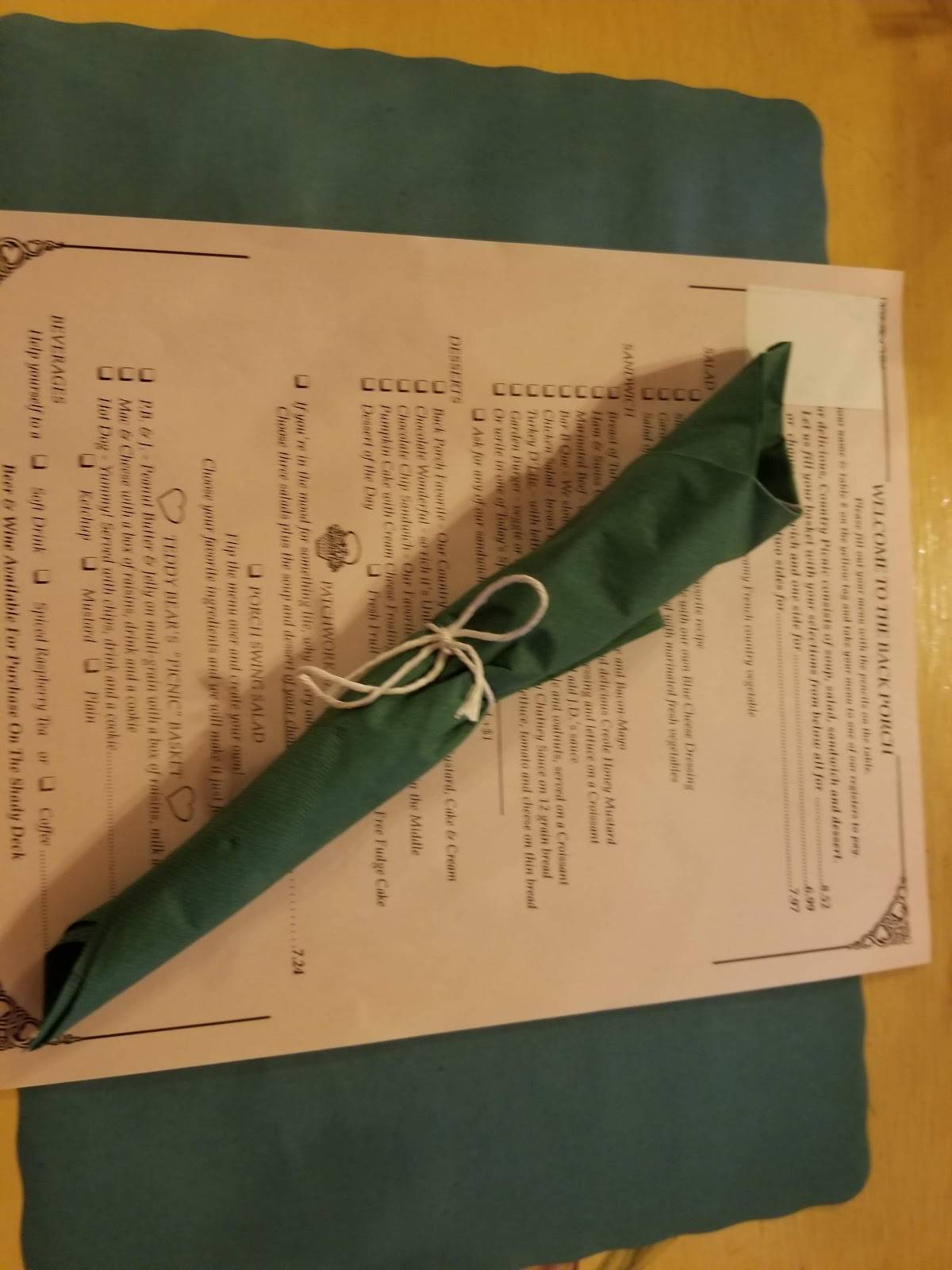 Menu at The Back Porch Restaurant, Lake Alfred, 115 Co Rd 557A