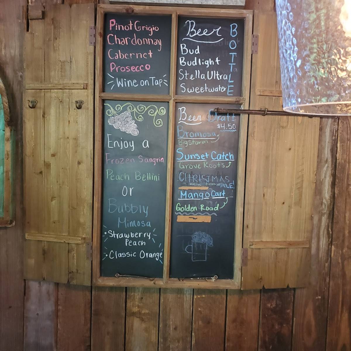 Menu at The Back Porch Restaurant, Lake Alfred, 115 Co Rd 557A