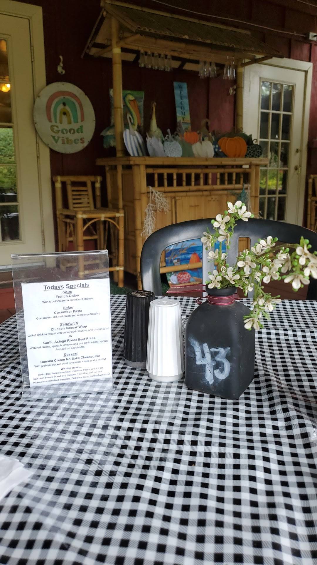 Menu at The Back Porch Restaurant, Lake Alfred, 115 Co Rd 557A