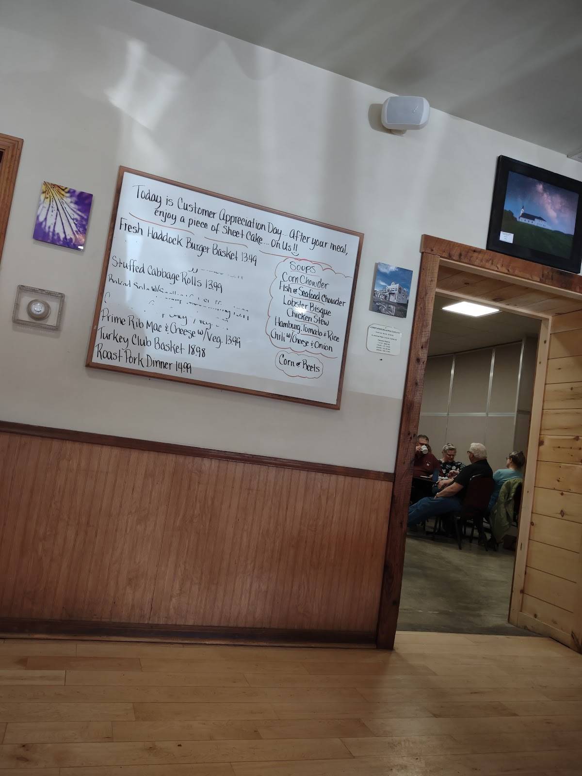 Menu at The Brookside Inn restaurant, Smyrna