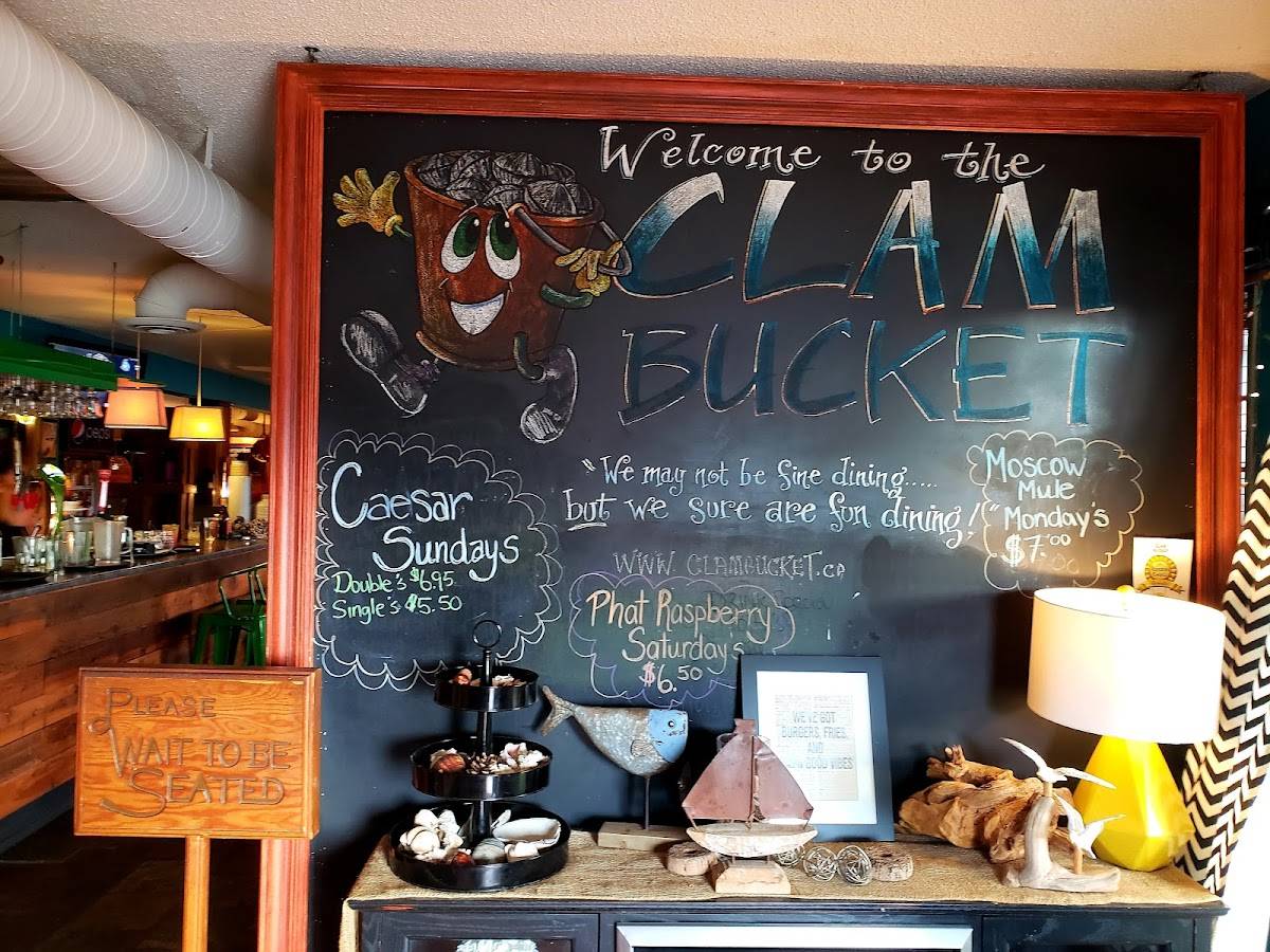 Menu au The Clam Bucket restaurant, Port Alberni