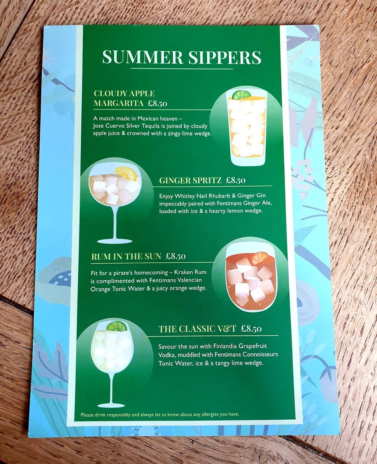 Menu at The pub & bar, Poole