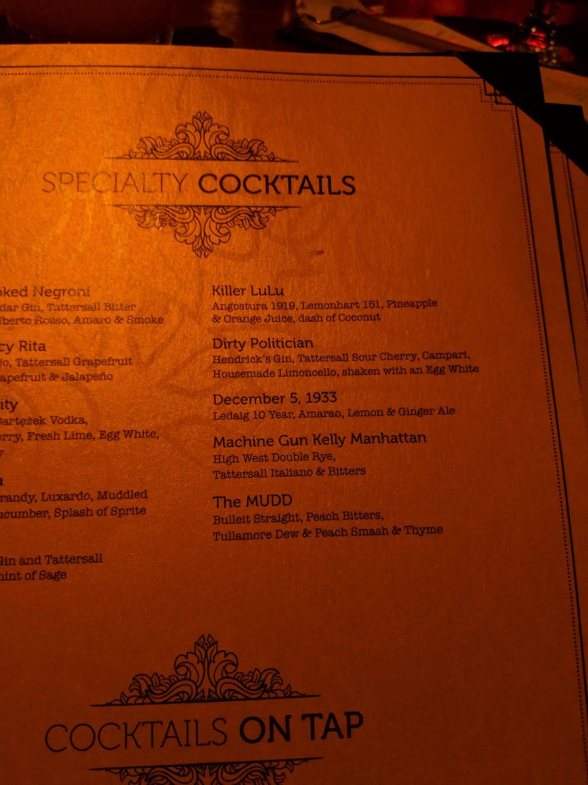 Menu at The Mudd Room pub & bar, Mendota