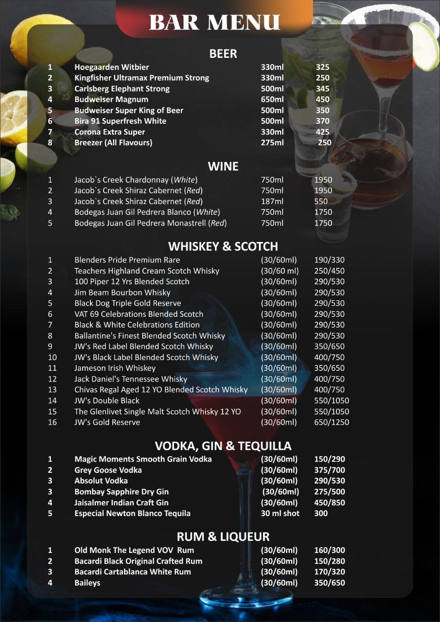 Menu at The Swings Cafe A Family Restaurant & Bar, Dehradun, Brothers