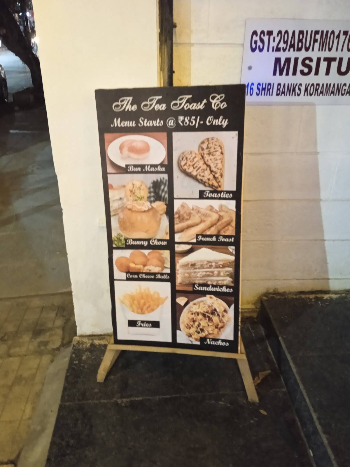 Menu at The Tea Toast Co. Koramangala, Bengaluru