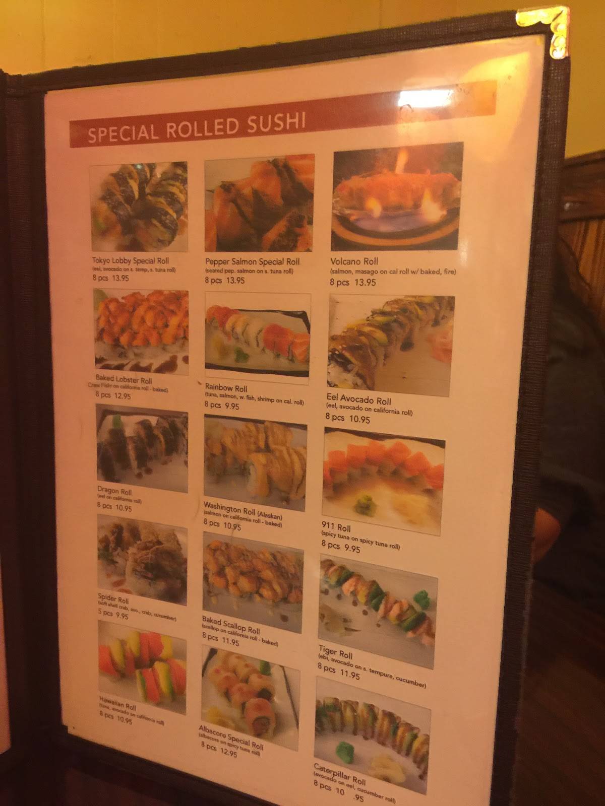 Menu at Tokyo Lobby Restaurant, Hacienda Heights