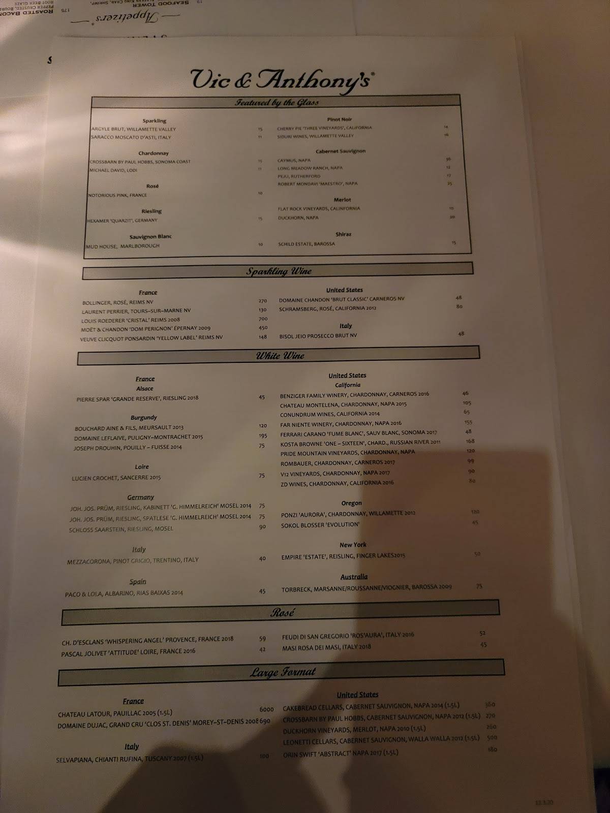 Hugo'S Cellar Menu Las Vegas - 7fgfdm5
