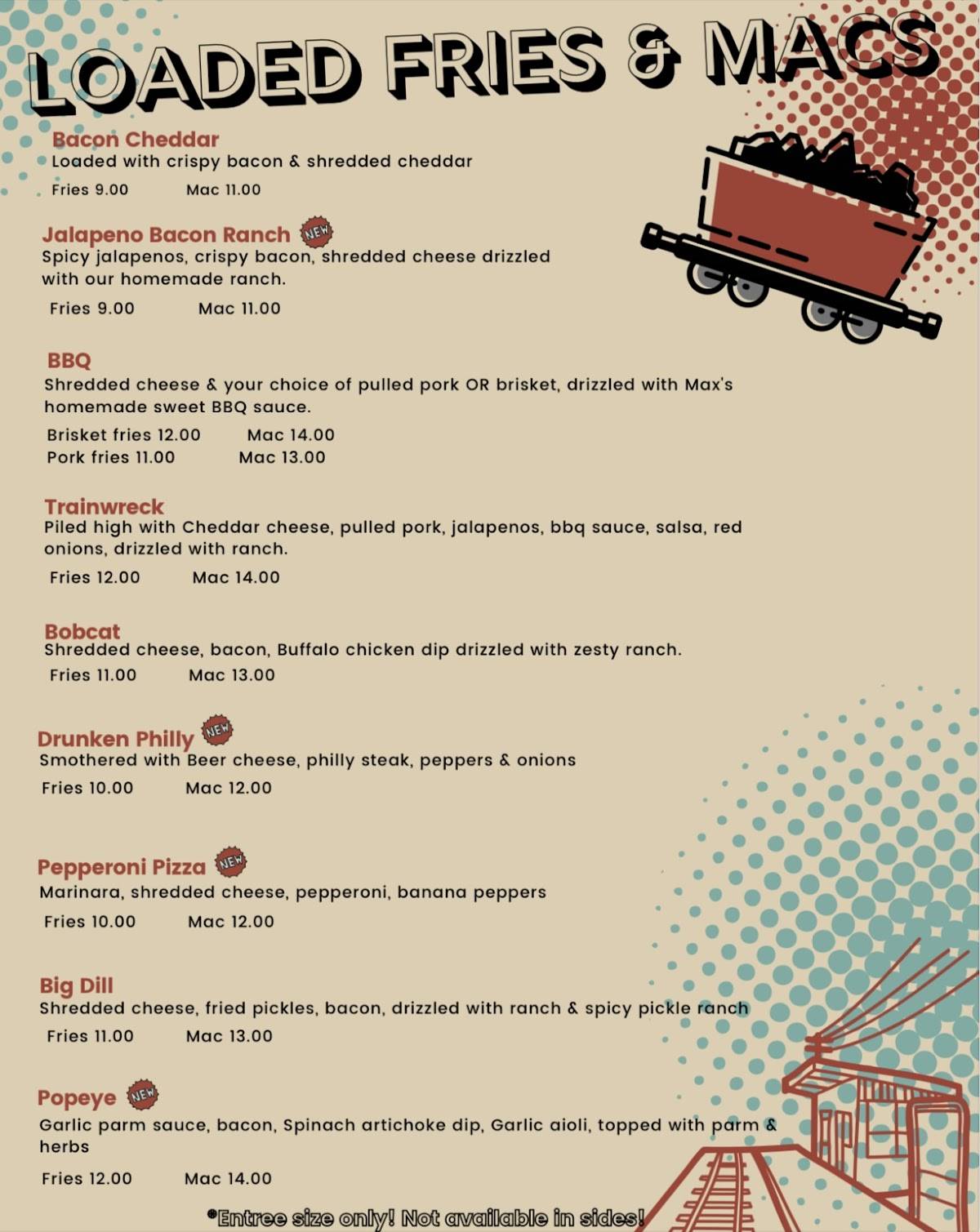 Menu at Whistle Stop Bar and Grill, Buckhannon