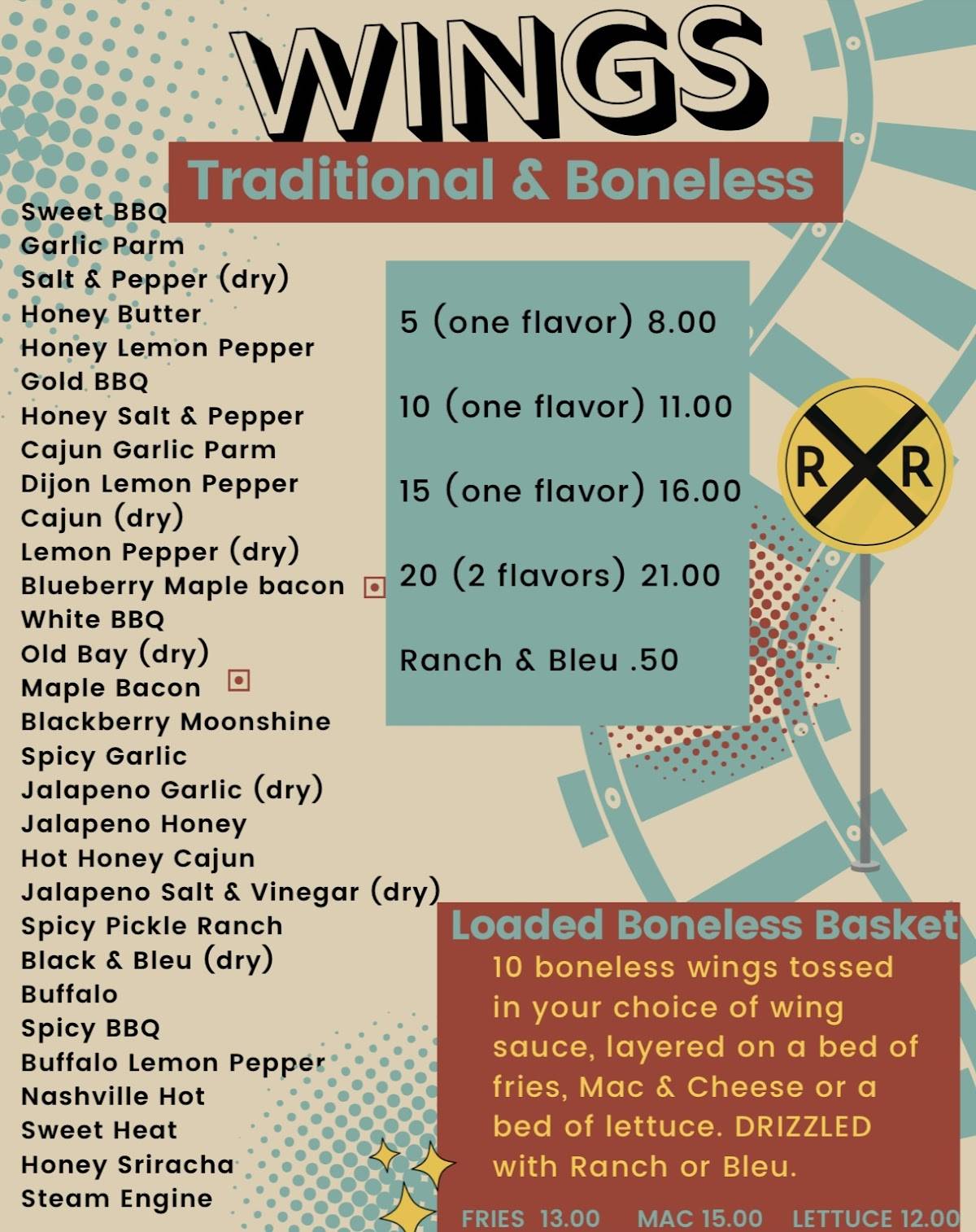 Menu at Whistle Stop Bar and Grill, Buckhannon