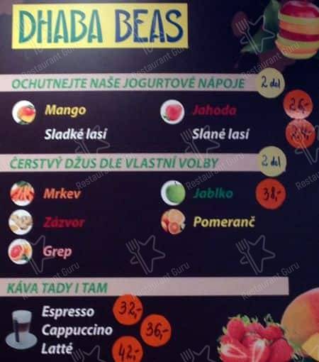 Dhaba Beas menu