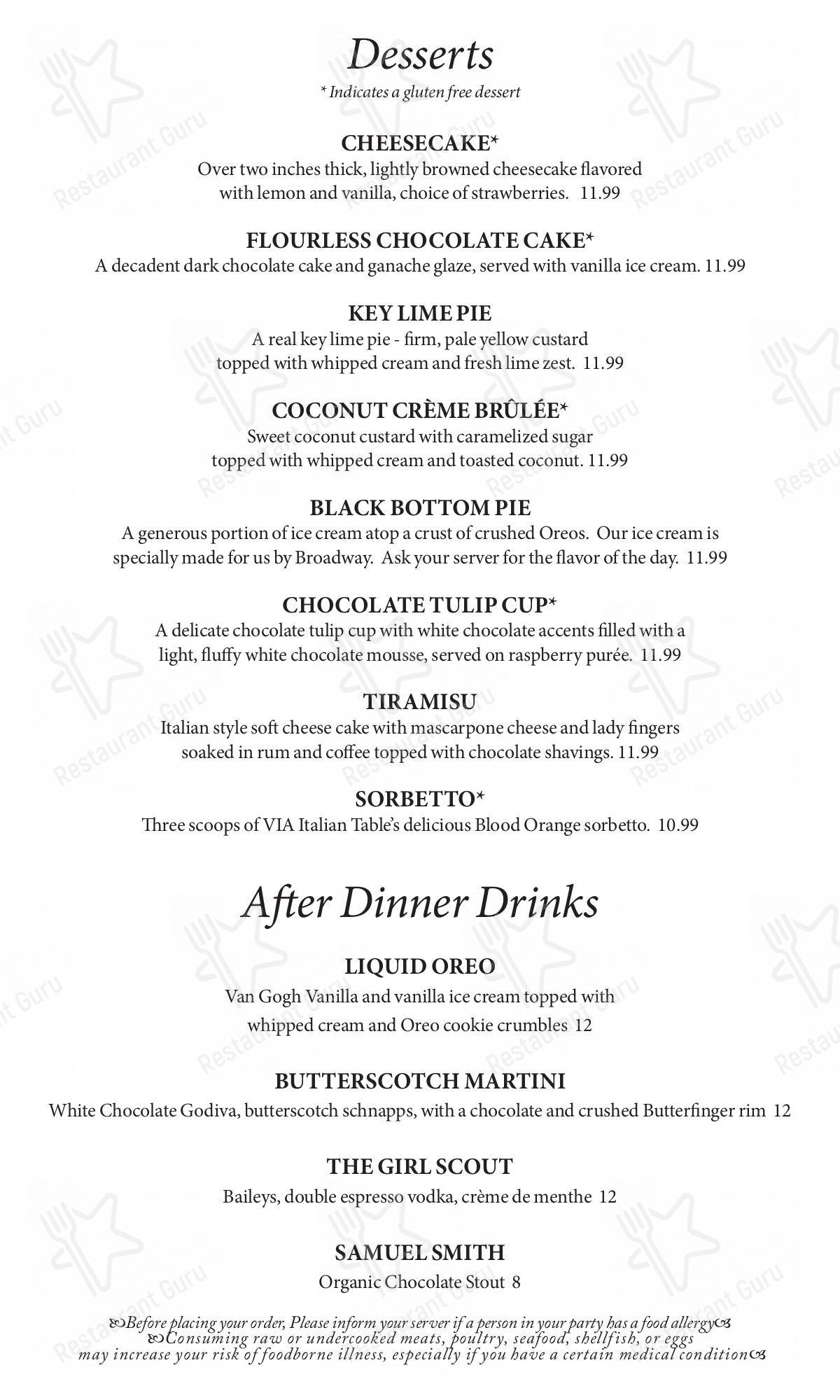 Menu at The Sole Proprietor restaurant, Worcester