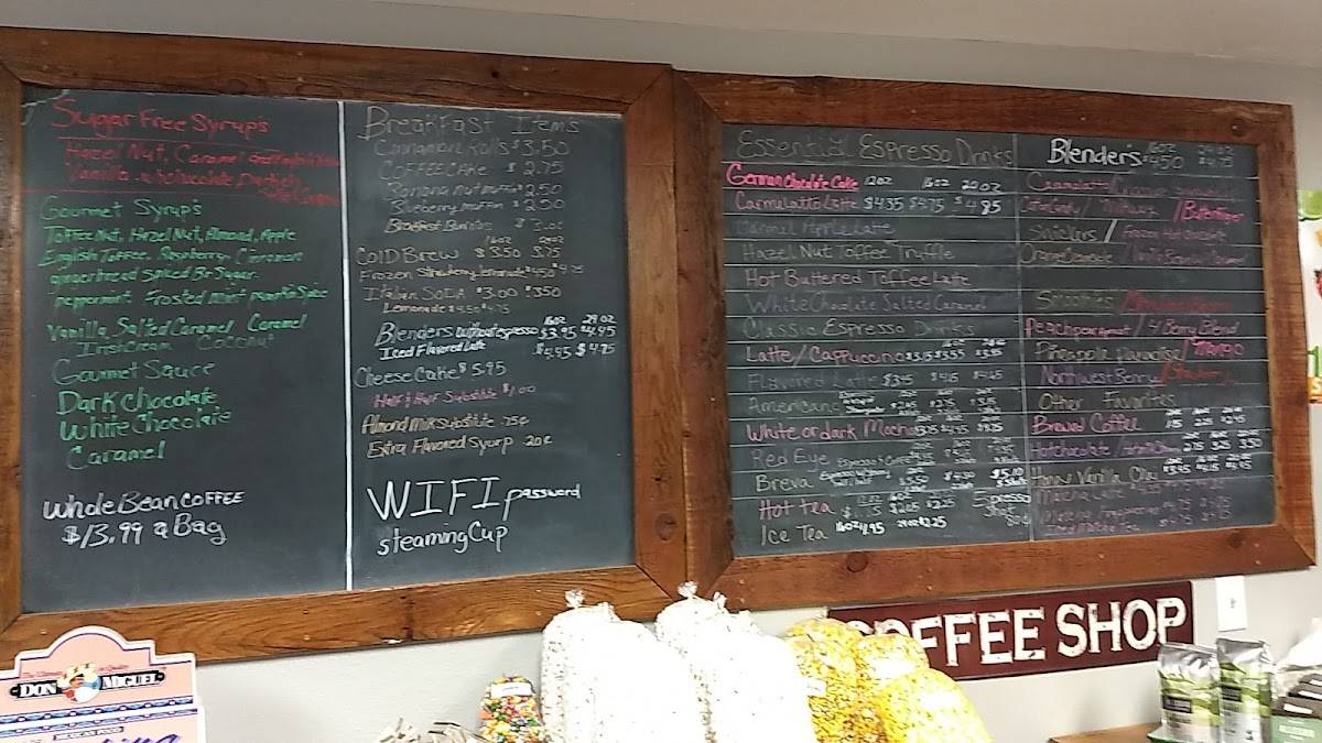 Menu at Allsorts Boutique & MUG coffee shop, Sutherland
