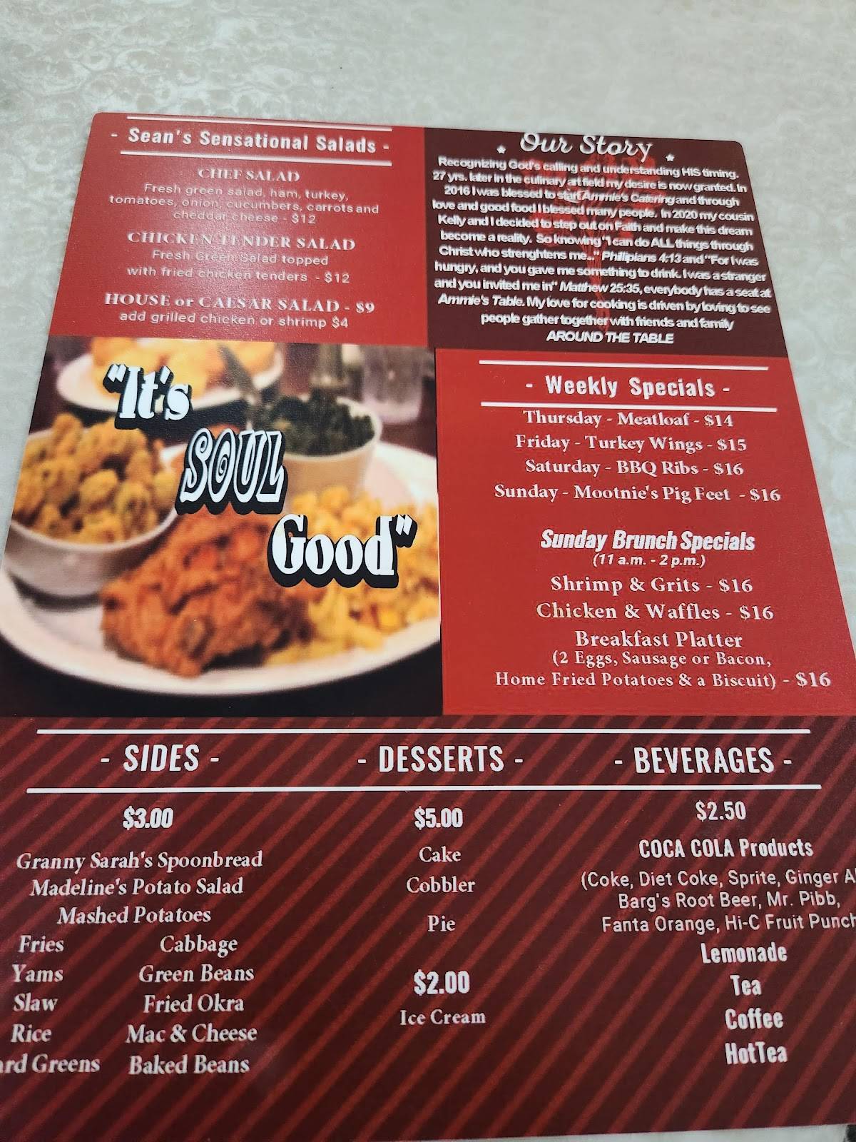 Menu at Around The Table restaurant, Ashland
